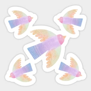 Bird of freedom illustration sticker Sticker